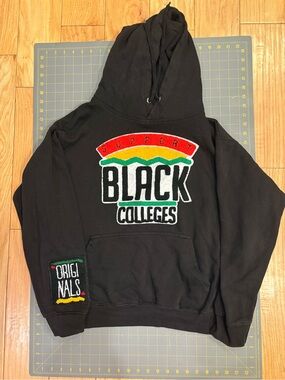 Support Black Colleges Crewneck Hoodie - Black